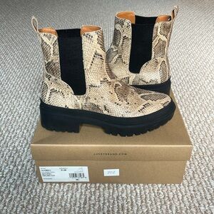 Lucky Brand Women's Emali Snake Skin Boots